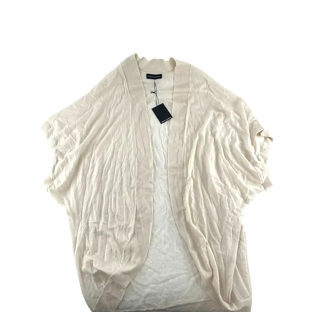 Kathryn McCarron Ivory Riviera Paper Thin Cashmere Wrap One Size